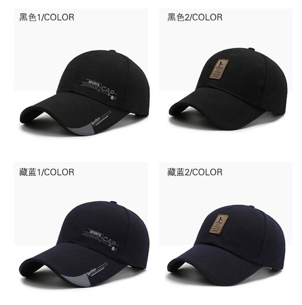 

2pcs summer man hat canvas baseball cap, spring and fall,, leisure, sun protection, fishing caps woman outdoor ball, Blue;gray