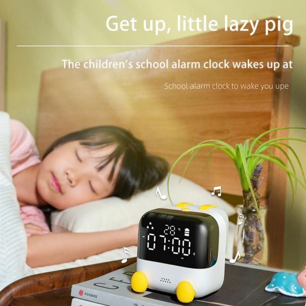 

other clocks & accessories 2021 creativity led large screen sound control bright night light alarm clock office bedroom childrens room digit