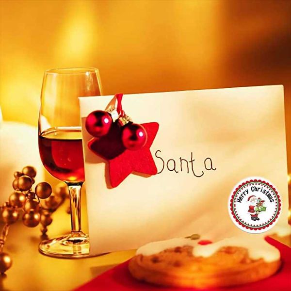 

gift wrap 2021 christmas sticker rolls round stickers labels for envelopes bags paper xmas card