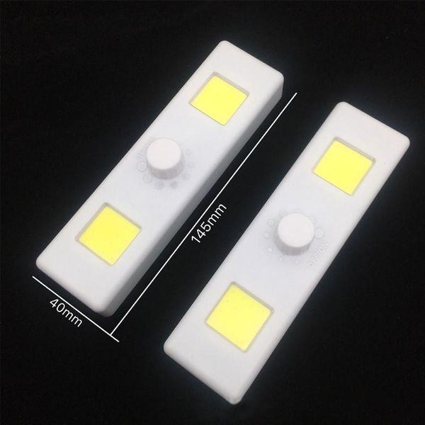 

2pcs led cabinet light closet stairs corridor bedroom battery operated rectangle home with cob bulb dimmable super bright