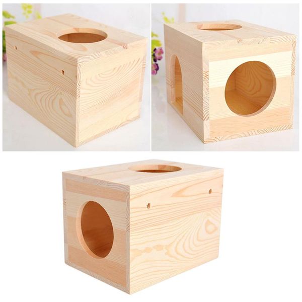 

small animal supplies natural wood pet house bed summer hamster guinea pig chinchilla cage nest