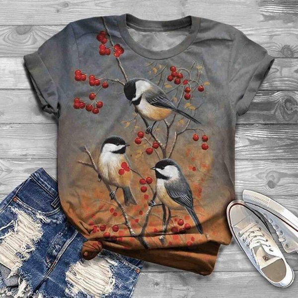 

women's t-shirt plus size harajuku t-shirts women short sleeve animal printed o-neck tee vintage pullover mujer 2021, White