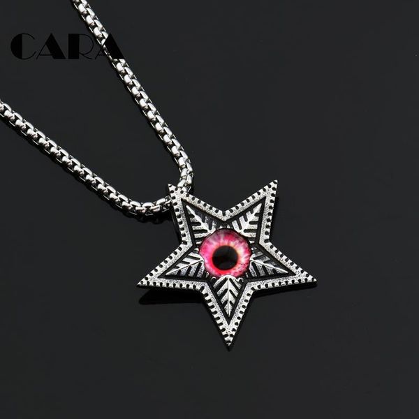 

pendant necklaces cara arrival stainless steel vintage star cham necklace evil eye indiviual for men jewelry cagf0388, Silver