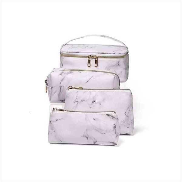 

multifunctional marble cosmetic makeup pouch bag toiletry travel case organizer a69c
