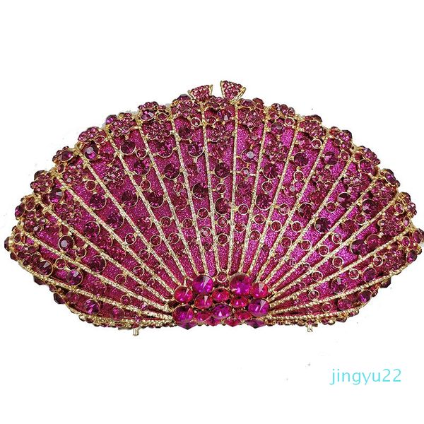 

designer-evening bags arrival gold metal green rhinestone purse crystal party bag designer women clutch dinner banquet handbag