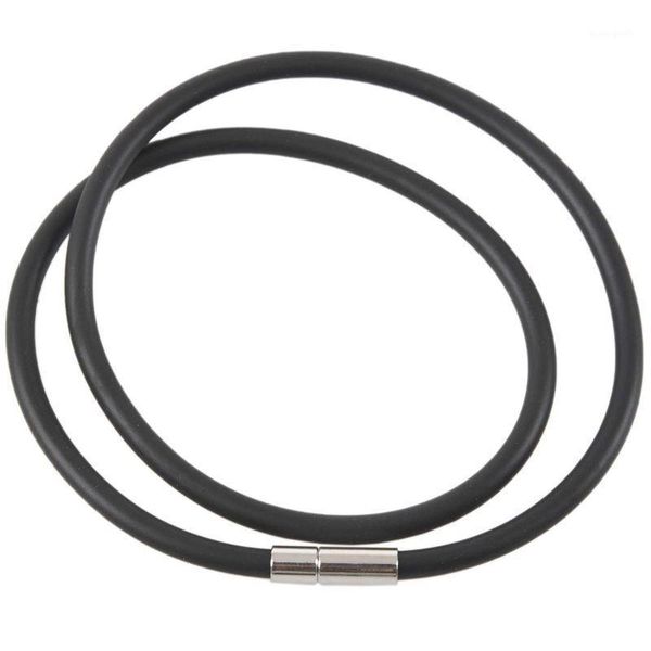 

charm bracelets 10 black rubber lace choker necklace 450x4mm per woman man1, Golden;silver