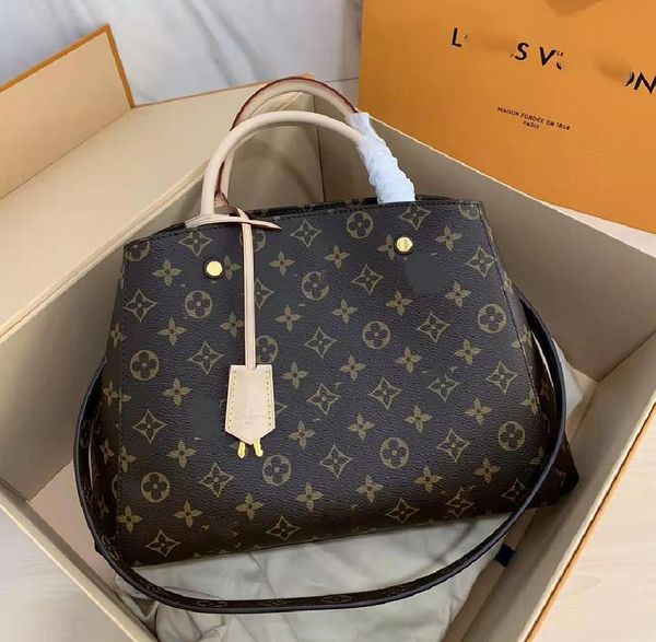 

luxurys designers handbags purses montigne bag women tote brand letter embossing genuine leather shoulder crossbody bags louise viuton lvs b