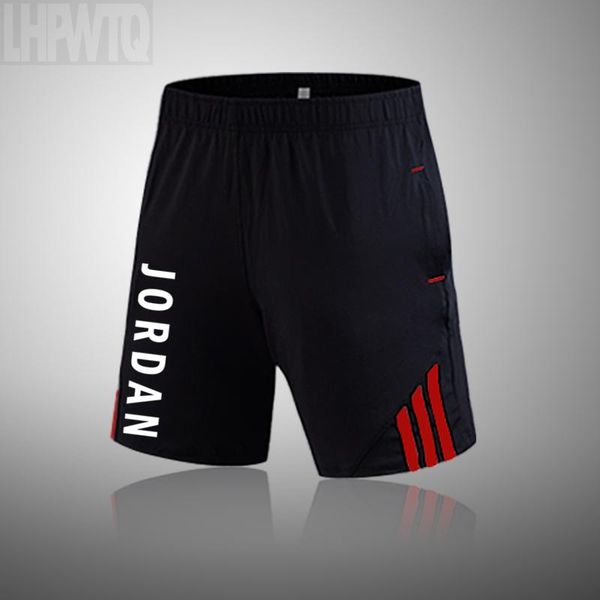 

summer jogger shorts men patchwork running sports workout quick dry training gym athletic, Black;blue