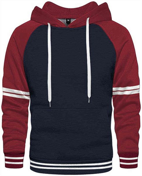 

mens hoodies sweatshirt long sleeve autumn winter hooded blouse tracksuits fashion casual loose outwear dropshipping g1214, Black