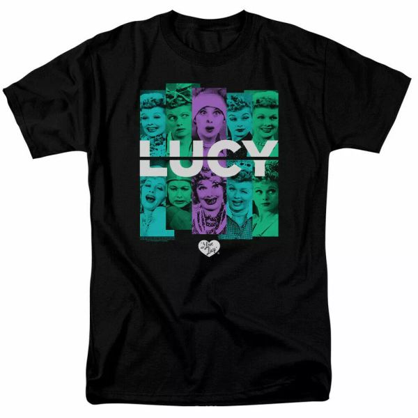 

i love lucy shades of lucy t shirt licensed tv show tee black, White;black