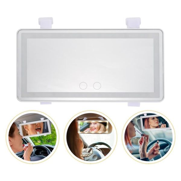 Outros acessórios de interiores 1pc Universal LED Mirror Touch Switch Makeup Sun Visor