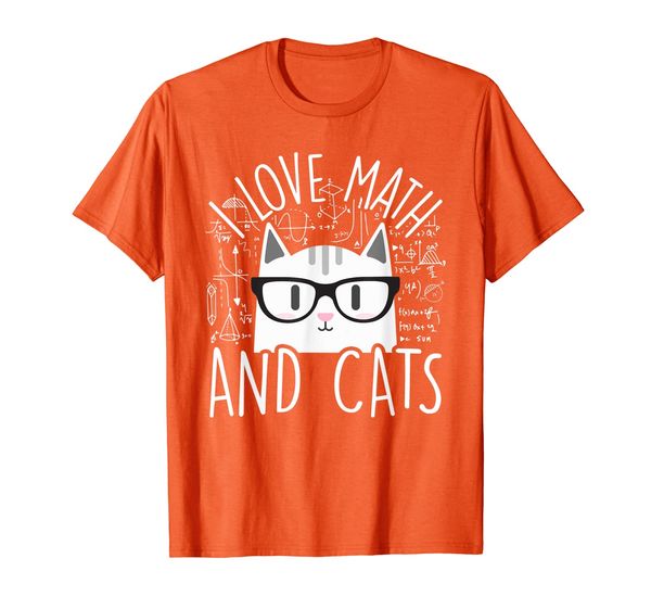 

math kitty cat gift t-shirt i love math and cats, White;black