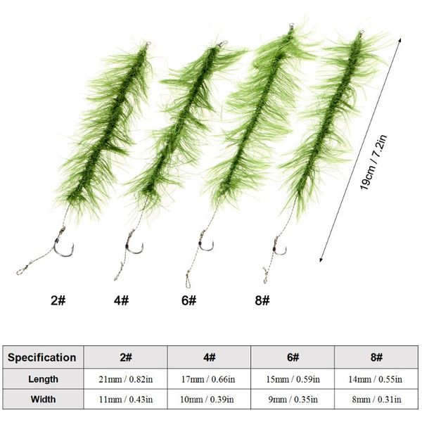 

fishing hooks 2pcs with and boilie sers carp accessories hair rigs terminal tackle