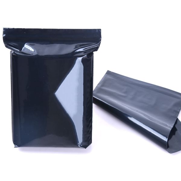 10*15 CENTIMETRI di spessore 0.13 MILLIMETRI di Colore Nero Sacchetto Della Chiusura Lampo di Plastica Sacchetto A Chiusura Lampo Sacchetti di Imballaggio A Chiusura Lampo Borse Zip Sacchetti di Imballaggio di Plastica