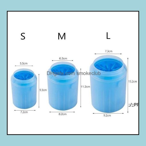 Articoli per toelettatura per cani Animali domestici Giardino Lavazampe portatile Gatti Cani Tazza per la pulizia dei piedi per strumenti di pulizia Spazzola per lavaggio in plastica morbida Lle10677 D