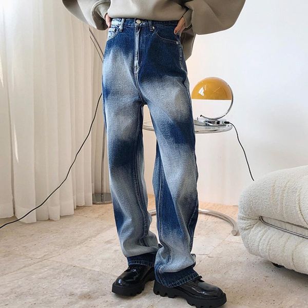 

women's jeans women high waist tie dye normcore loose casual pants, Blue