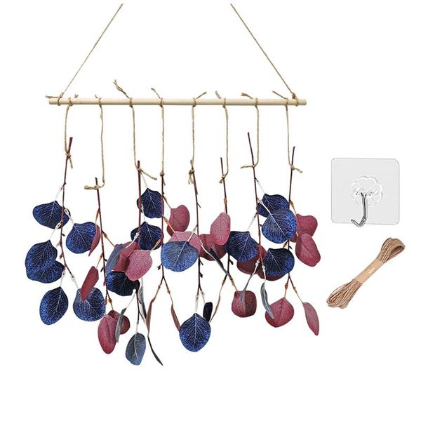 

decorative flowers & wreaths wall hanging greenery artificial plant rustic foliage entryway party fake leaf home decor with wooden stick euc