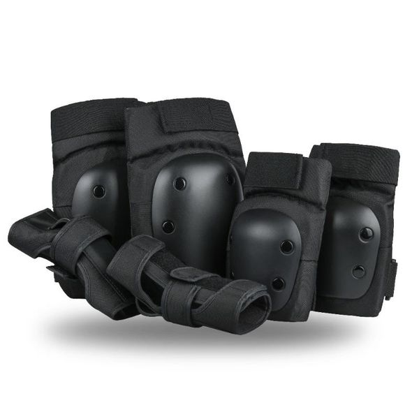 

elbow & knee pads szblaze elbows wrist guards 3 in 1 safety protective gear set skateboarding, inline roller skating bike, Black;gray