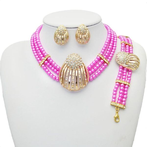 

earrings & necklace yulaili wholesale african beads jewelry sets women party nigerian bridal resin bracelet fashion jewelery, Silver