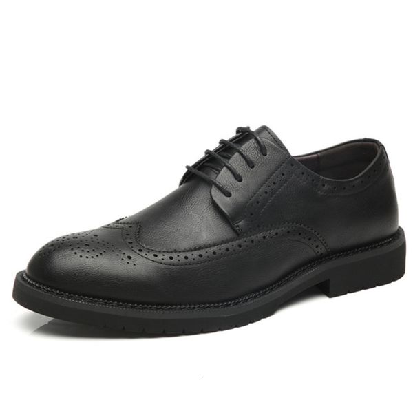 

cracked shoe big oxfords brogues oxford men in shoes made by hand to water-proof fxgy, Black