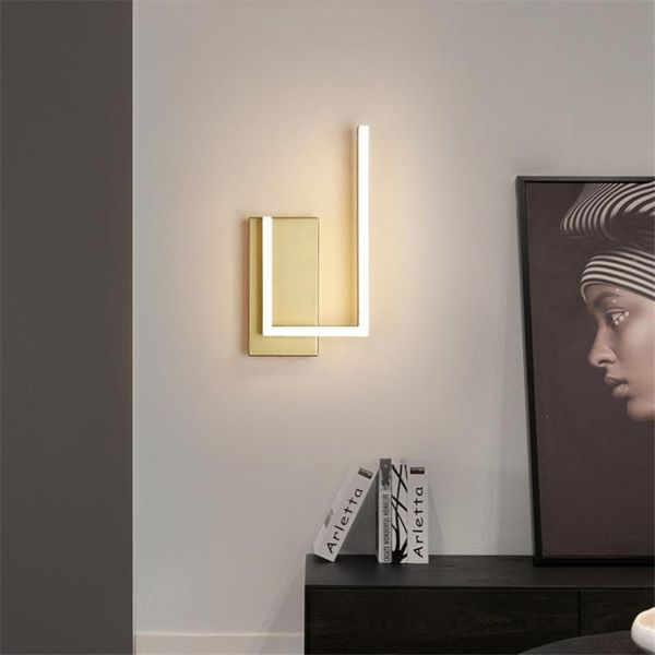 

wall lamp nordic line rectangular living room modern bedroom bedside aisle background study sconces lights led fixtures