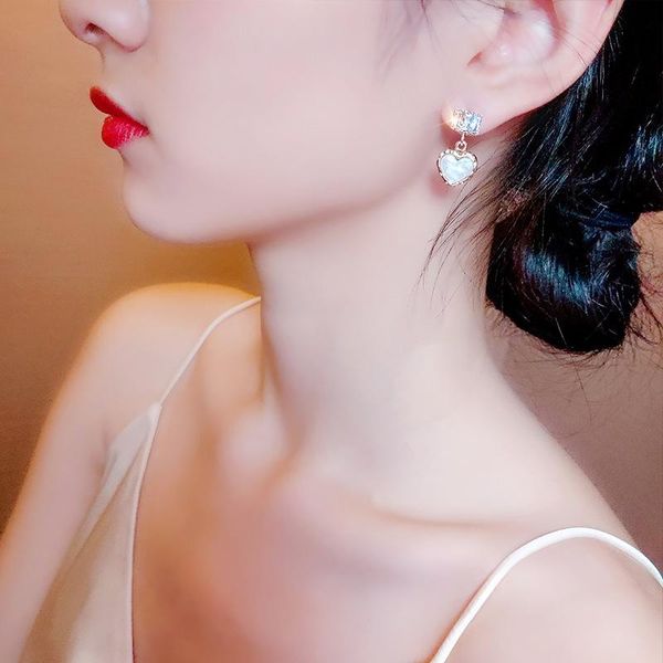 

dangle & chandelier design fashion retro love earrings long high-end sense of temperament wild crown sweet girl jewelry jewelry., Silver