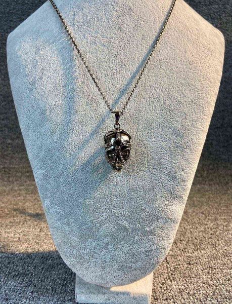 

brand fashion jewelry for women gold plated skull party fashion jewelry skull necklace pendant vintage gold color design, Silver