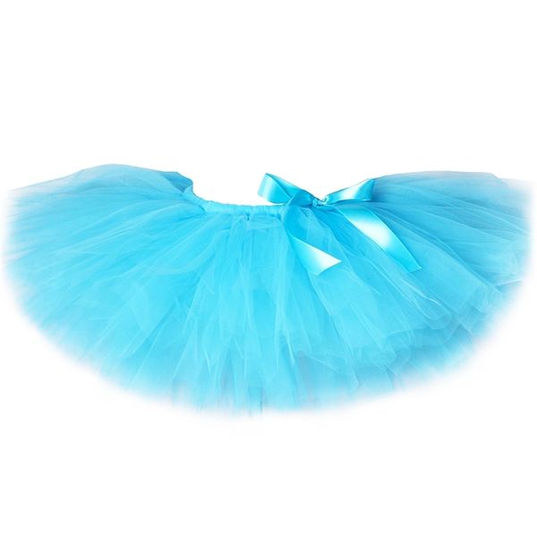 Небесно-голубые девушки туту юбка дети дети пушистые петтискирку день рождения день рождения детские пачки балет танец тюль девушки юбки 0-14Y 210331