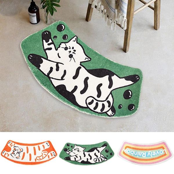 

carpets home arc carpet bathroom non-slip absorbent floor mats cartoon animal doormat toilet bathtub side soft foot pad room decor rugs