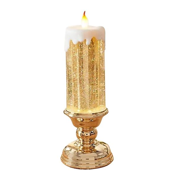 

rechargeable colour electronic led waterproof candle with glitter changing water m56 candles
