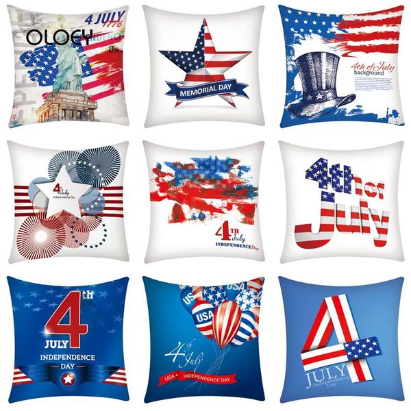 

cushion/decorative pillow american flag square polyester cushion cover home bedroom el car decoration wedding personality gift 45x45cm .
