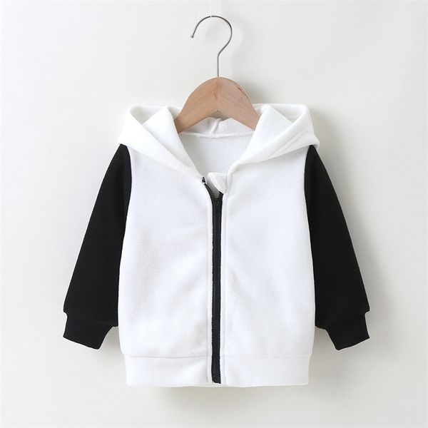 

arrivals winter children casual cotton long sleeve zipper patchwork hooded baby girls or boys hoodies 0-2t 210629, Blue;gray