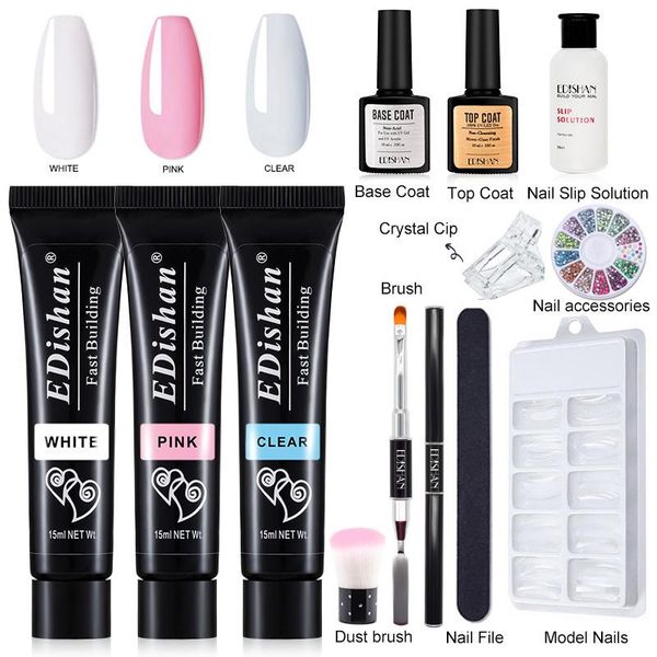 

nail art kits 15ml extension glue, crystal art, paper-support, solid and quick-drying model glue set