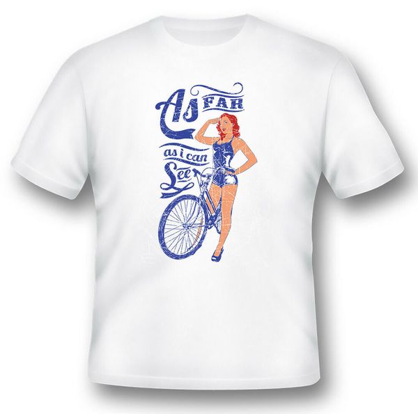 

as far as i can see bicycle pinup girl black or white tee, White;black