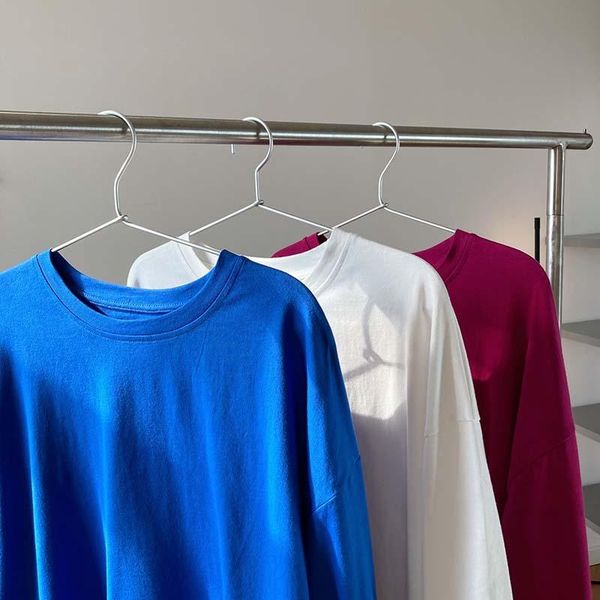 

women's t-shirt mooirue spring casual women t shirt long sleeve solid color oversized purpule blue white loose tee t-shir cotton