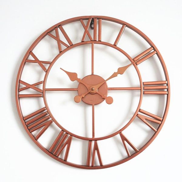

rose gold european style decorative iron wall clock clocks