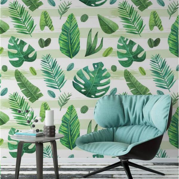

wallpapers fresh green hand painted tropical 3d wall paper vintage decorative painting wallpaper for walls background home improvement
