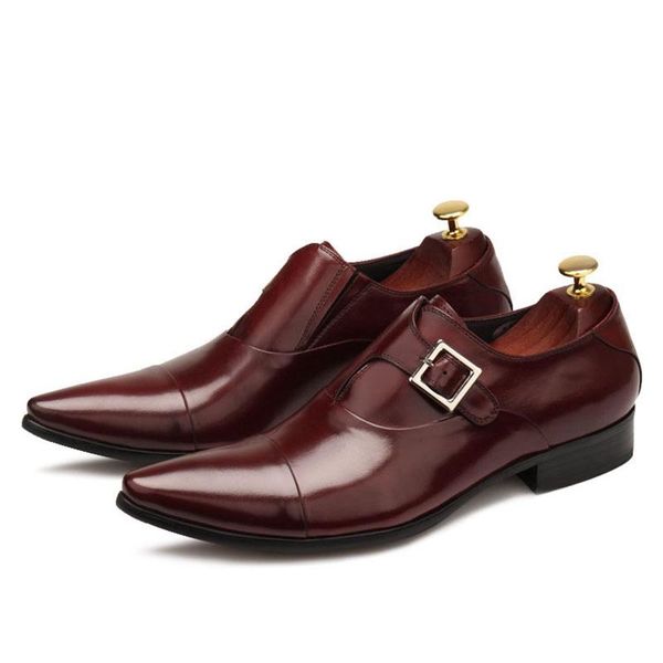

dress shoes zgzjywm spring/autumn men oxford business party wedding pointed toe slip-on office career men's sapatos, Black
