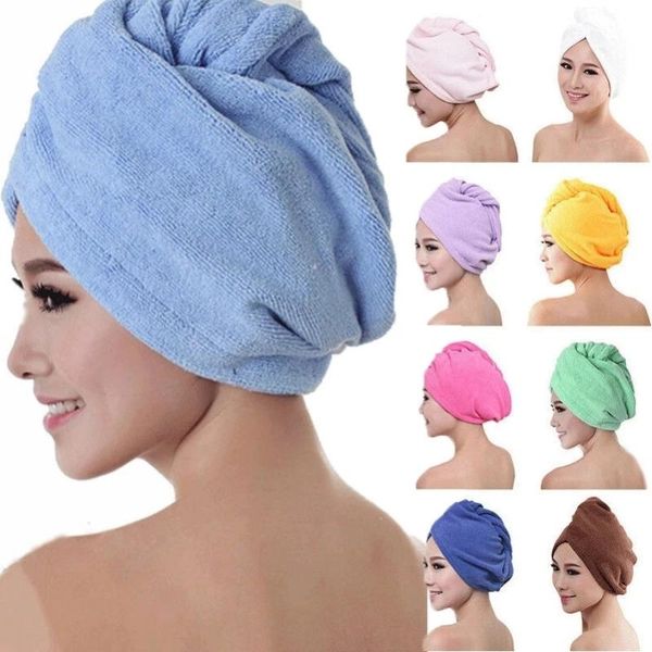 

shower caps swimming towel rapid fast drying hair hat absorbent cap turban wrap soft