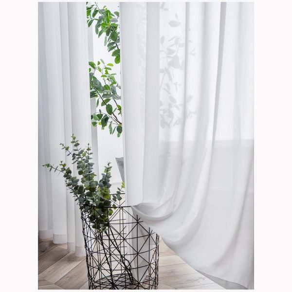 

curtain & drapes solid sheer curtains for bedroom window screening white soft chiffon living room voile blinds