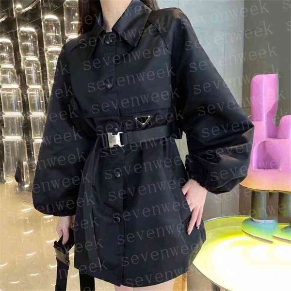 

2023 womens coats designers cardigan jackets with badge fashion brand ladies windbreaker coat women jacket belt outerwear woman, Black;brown