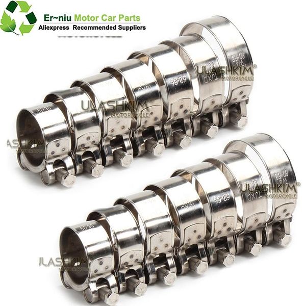 

motorcycle exhaust system universal 17-130mm duty stainless steel banjo clamp clip for slip-on type muffler q