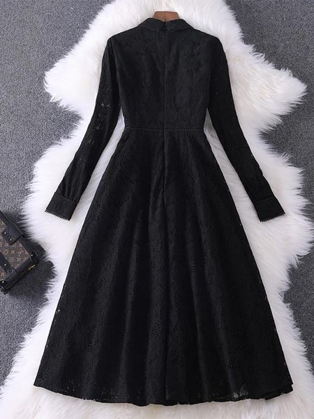 

casual dresses women's spring and autumn dress 2021 black party retro, Black;gray