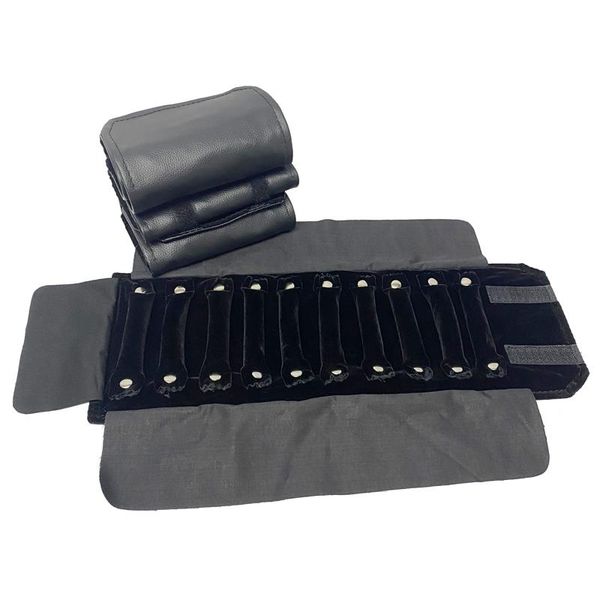 

jewelry pouches, bags 1 pcs 41.5*15cm useful travel bag pendant holder organizer portable black pu earring ring necklace set storage roll, Pink;blue