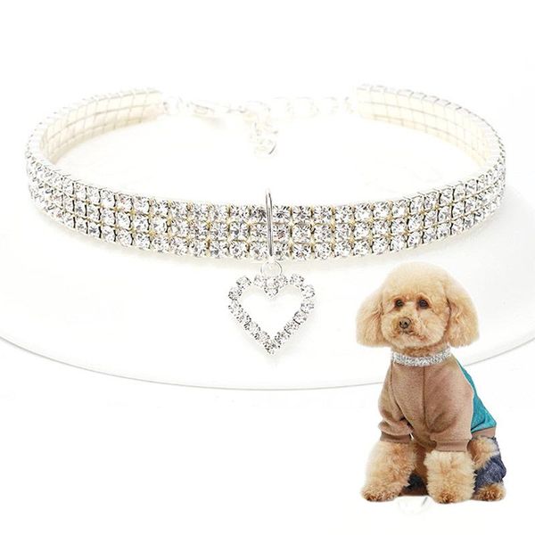 

dog collars & leashes bling rhinestone puppy personalized small dogs chihuahua collar custom necklace pet accessories