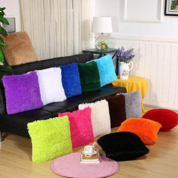 

soft feeling sea lion plush pillowcase hug sofa solid colors throw pillow covers home decor furnishings cover cushion/decorative