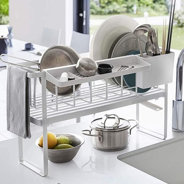 

hooks & rails 1 pcs kitchen accessories dishes drain storage shelf double-layer countersink dishwasher bottom layered multifunctional