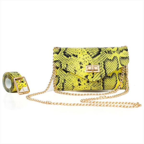 

pu leahter waist bag famal fashion belt women pack serpentine fanny leather snake skin
