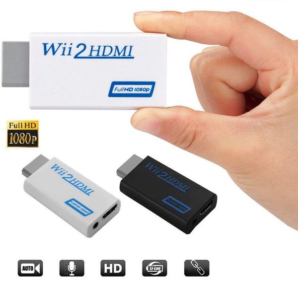 

full hd 1080p wii to -compatible converter adapter 2-compatible 3.5mm audio for pc hdtv monitor display cables & connectors