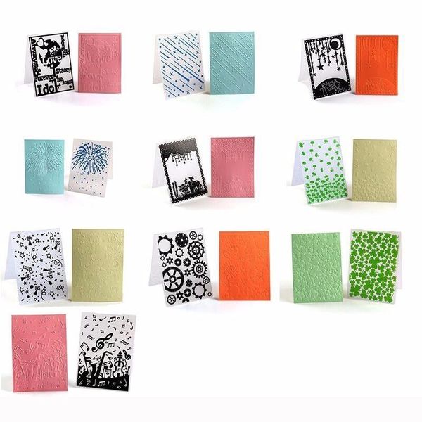 

craft tools 1pcs plastic embossing folder for gift scrapbooking irregular bricks type po card paper template mold